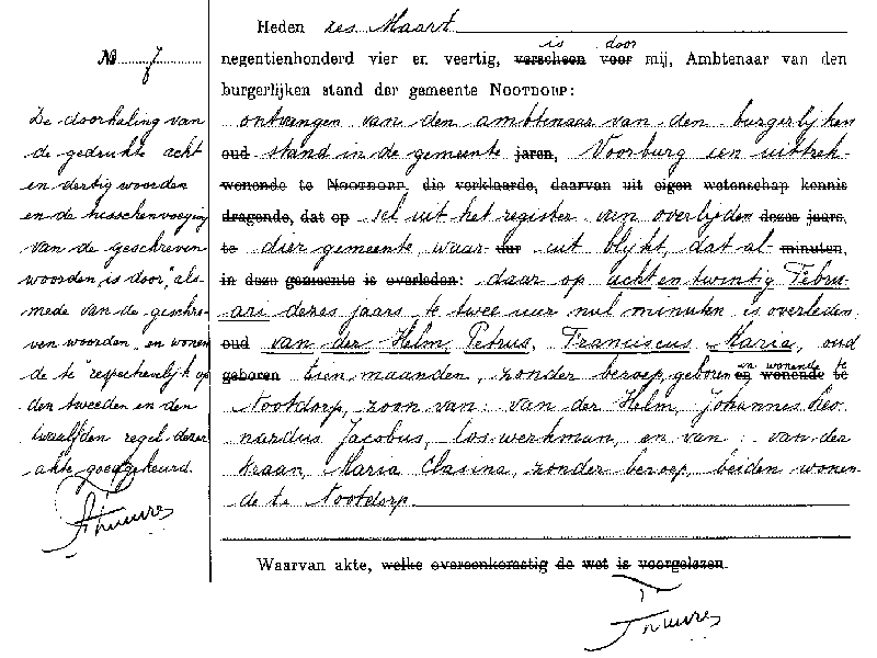 19440306 akte ovl 7 Petrus FM zv JLJ vd Helm - MC vd Kraan